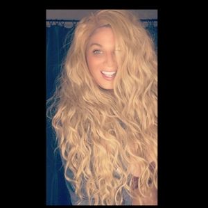 New blood curly.  22 in front lace wig